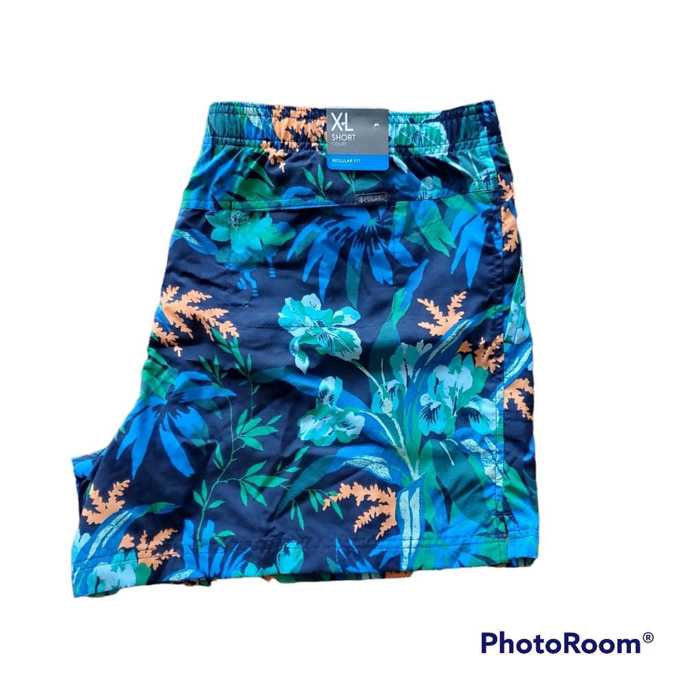 NWT Columbia Omni-shade Sandy River Tropical Print Active Shorts - Picture 4 of 7